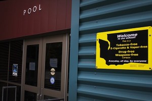 The pool is a school and public pool located on the North Kitsap High School campus. According to state law