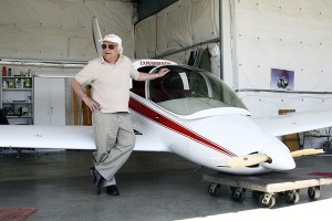 Port Orchard pilot Clarke Coulter managed to land his Pulsar airplane without a front wheel on Wednesday at Bremerton National Airport.