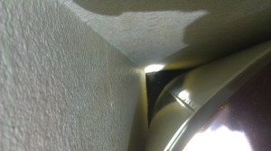 This tiny space between walls and a water heater proved too daunting for one cat.