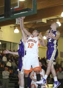 CK post Brandon Durham goes up for two of his 21 points on Friday.
