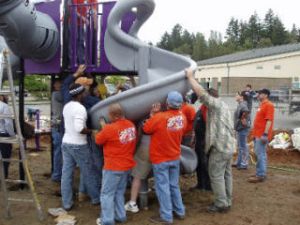 More than 100 volunteers