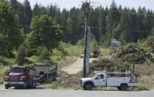 Crews started clearing land for the Waaga Way extension road this week. The project is tentatively scheduled to be completed in August 2009.