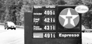 The Kingston Texaco gas prices popped over the $4 mark on Wednesday. Other stations started raising prices as the busy holiday traveling weekend approached.