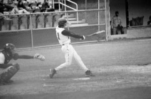 North Kitsap’s Kramer Uvila bats for the Narrows League during Thursday’s Narrows vs. Olympic all-star game. North’s Justin Roulanaitis