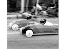 Poulsbo will host soap box races this weekend on Dauntless Drive like this one last year in which Amanda Kinnard competed.