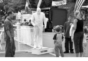 Plasterman is a crowd favorite at the Kitsap County Fair and Stampede.