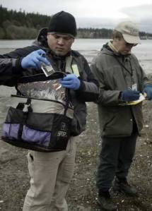 Richard Bazzell (left) and Newton Morgan of the Kitsap County Health District