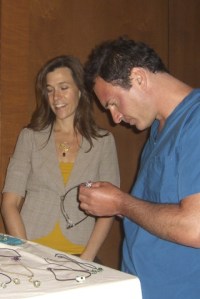 NK artist Lauri Hewitt on set with Dr. Christian Troy of Nip/Tuck