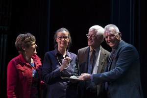 Sydni Sterling wins the Mayor’s Award for Best of Show in the 2016 CVG Show. From left