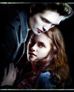 Robert Pattinson and Kristen Stewart as Edward and Bella