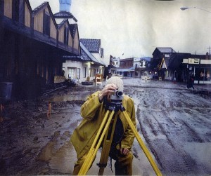 Herb Armstrong takes some measurements during the resurfacing of Front Street. The former city engineer and owner of ADA Engineering has retired after a 53-year career.