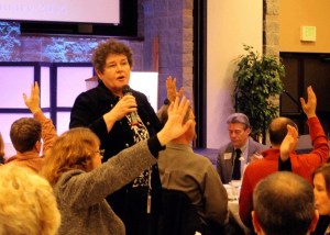 Poulsbo Mayor Becky Erickson’s presentation     generates interest — and questions —   Jan. 8  at Gateway Fellowship.