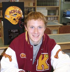 Kingston High senior Roy Swearingen signed a letter of intent to play football at Waldorf College in Forest City