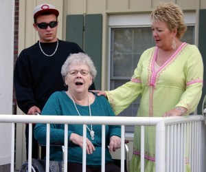 Alice Hanson sings 'God Bless America' at Martha & Mary as the 9/11 Freedom  Walk proceeds by