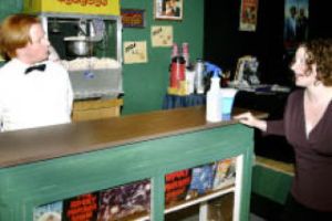 Moviehouse manager Wendy (right