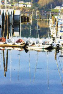 Fair weather brought out a mirror finish on Libery Bay recently. Temperatures are forecast to hit the low 70s today.