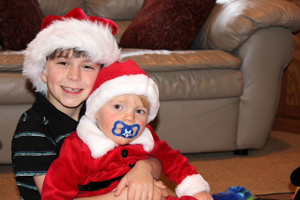 Zachary Darner, left, and Noah Darner are brothers. Last year, Noah had a health scare that resulted in three trips to the emergency room, which their mother Beth Friendman Darner described as &ldquo;really traumatic&rdquo; for Zachary, who&rsquo;d always wanted a little brother. Those trips inspired Zachary and his friend, Ryan Downey, to collect toys, stuffed animals and books for hospitalized children to bring a little joy to their holidays.                                Michelle Beahm / Kitsap News Group