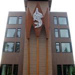 &ldquo;Paddles Up,&rdquo; a four-foot steel sculpture by S&rsquo;Klallam artist Brian Perry, reflects a form of welcome in Coast Salish cultures.