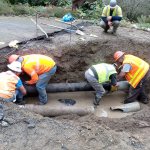 Silverdale Water District and Caseco, Inc., were able to repair a damaged water main on Cascade Street, get the water running again and reopen the damaged road within 12 hours of receiving the emergency calls.                                Sid Williams / Silverdale Water District