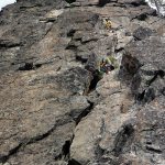 Climbers work on a multi-pitch climb on The Tooth, a basic alpine climb in Mount Baker &mdash; Snoqualmie National Forest. Contributed / Ralph Wessels