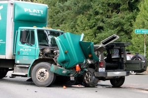 A Poulsbo man was killed on Dec. 21 when his vehicle and a box truck collided at Highway 305 and Seabold Road. It was one of three serious crashes &mdash; two of them fatal &mdash; that week. (Brian Kelly/Kitsap News Group)