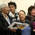 The Martin Luther King Community Choir sings &ldquo;Lift Every Voice and Sing&rdquo; at the Jan. 16 event, leading the entire audience in the song, often called the &ldquo;Black National Anthem,&rdquo; which was originally a poem by James Weldon Johnson before it was set to music by his brother, John Rosamond Johnson in 1899. Michelle Beahm / Kitsap News Group