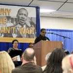 Cheryl Nuñez speaks at the 23rd annual Martin Luther King Jr. Celebration on Jan. 16 at the Kitsap County Fairgrounds. Michelle Beahm / Kitsap News Group