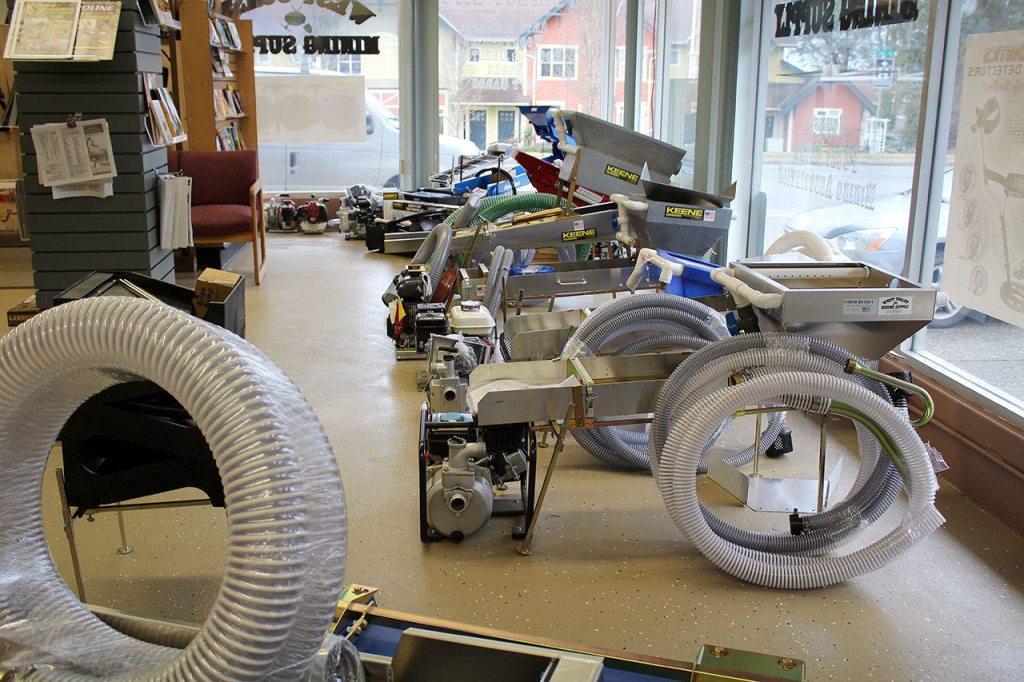 West Coast Mining Supply sells dredges of various kinds to expedite a miner&rsquo;s search for gold.                                Michelle Beahm / Kitsap News Group