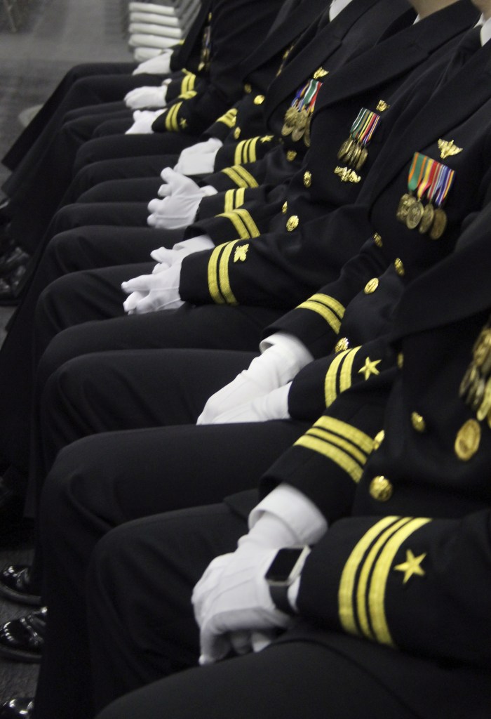 USS Nimitz change of command ceremony based on tradition, service and family