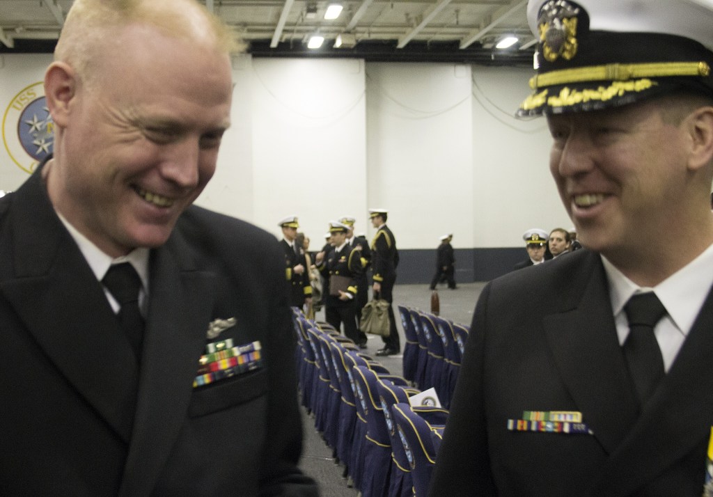 USS Nimitz change of command ceremony based on tradition, service and family