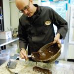 Matt Carter of Carter&rsquo;s Chocolates has been in overtime mode producing chocolate items for Valentine&rsquo;s Day. Right: Chocolates come in all shapes, colors and flavors. Photo credit: Bob Smith | Kitsap Daily News