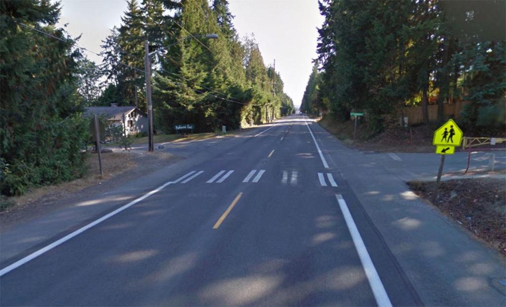 This is what the crosswalk looked like in October 2012, two months before Regina Monzon was struck by a vehicle there. (Google Maps/2012)