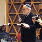 From left, Imam Jamal Rahman, Rabbi Ted Falcon and Pastor Dave Brown &mdash; The Interfaith Amigos &mdash; speak about the similarities of their respective religions during a presentation Feb. 11 at Holy Trinity Lutheran Church in Port Angeles. (Keith Thorpe/Peninsula Daily News)