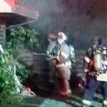 70-year-old log home saved, but couple displaced