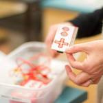 Gordon Elementary librarian Sheila Fagan-Trunkey showcases &ldquo;Makey Makey&rdquo; materials, STEM-designed activities by graduates from MIT that foster programming skills. (Sophie Bonomi / Kitsap News Group)
