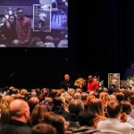 Friends and family members shared memories of John and Christale Careaga and their sons, Johnathon Higgins and Hunter Schaap, Feb. 7 at GracePoint Church in Bremerton. Sophie Bonomi / Kitsap News Group