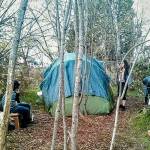 Evergreen Public Schools students experiencing homelessness camp out in a field. Student homelessness is a challenge for school districts across the state. More than 2,000 students lived in unsheltered living situations last year. (Peggy Carlson/Courtesy)