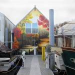 The boathouse at the end of C Dock at the Port of Brownsville sports a colorful mural by local artist Cayla Raymaker.                                Terryl Asla/Kitsap News Group