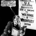 Ads and cartoons encouraging people to buy War Bonds appeared in every issue of the paper. This cartoon was by Dr. Seuss.                                Kitsap County Herald