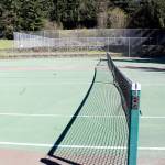 The tennis courts at the Kitsap County Fairgrounds are used by Olympic High School&rsquo;s tennis program. A recent memorandum of understanding has granted Central Kitsap School District granted continued use, as well as liability and responsibility of renovating and maintaining the courts.                                Michelle Beahm / File photo