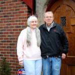 Bev, 78, and Ed, 75, bought the Tudor Roses Meeting House a year and a half ago. Their coffee shop opened March 27.                                Michelle Beahm / Kitsap News Group