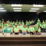 &ldquo;Seize the Day&rdquo; tumbler is 14 year-old Brownsville graduate Annika Collier who also helped the students choreograph their dances.                                Terryl Asla/Kitsap News Group