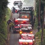 The scene of the Nov. 10, 2015 crash on Sawdust Hill Road, in which Christopher Tevault died. (Sophie Bonomi/Kitsap News Group)