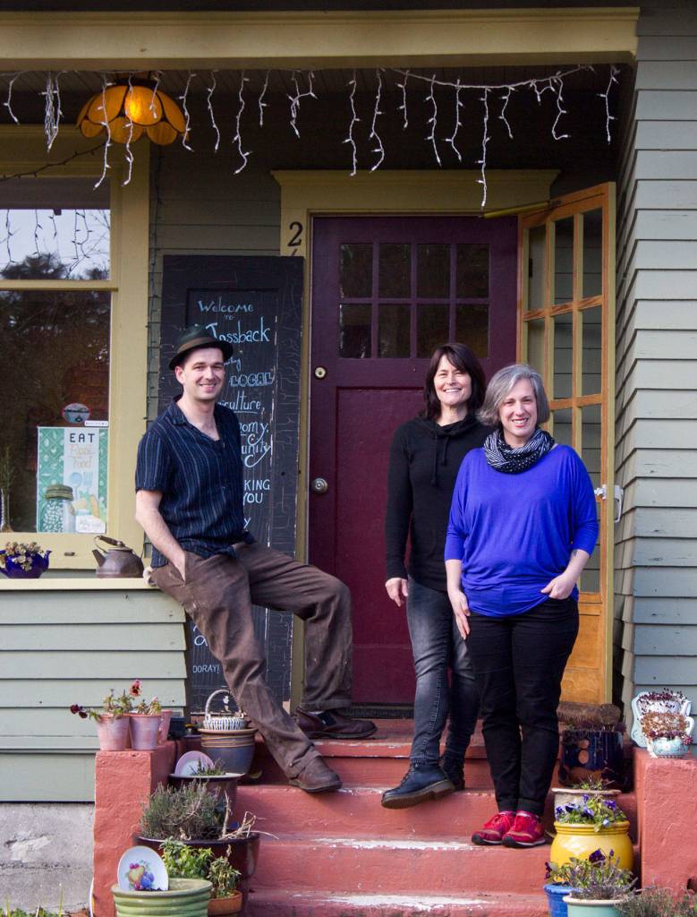 From left, John Delp, Pam Buitenveld and Christy Penney of Mossback restaurant in Kingston. (Sophie Bonomi / Kitsap News Group)