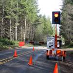 The Kitsap County Public Works Department purchased two automated flagger assistance devices for $34,000. The devices are supposed to increase safety for public works employees, and increase efficiency throughout the department.                                Michelle Beahm / Kitsap News Group