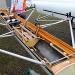 The racing shells are long and narrow. The seats slide back and forth and rower&rsquo;s shoes are often fastened to the adjustable foot rests so they won&rsquo;t slip. Because of their low freeboard they can be easily swamped by wind and waves. So it is customary to have a safety boat accompany them when they are out on the water. Terryl Asla/Kitsap News Group