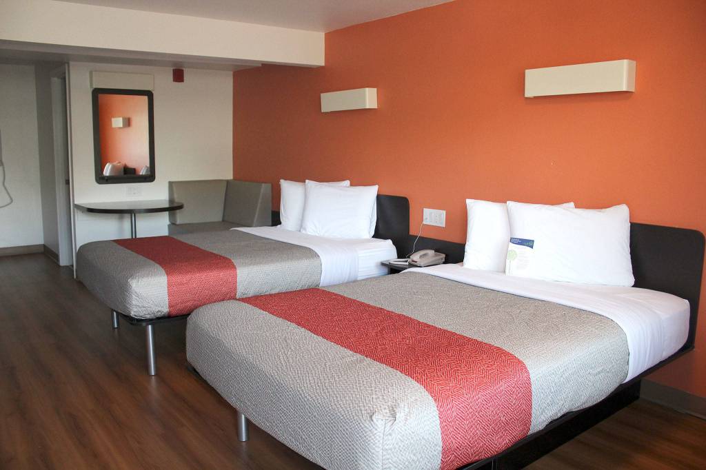 All the furniture inside the Motel 6 rooms is brand new, as are the bathroom features and color schemes.                                Michelle Beahm / Kitsap News Group