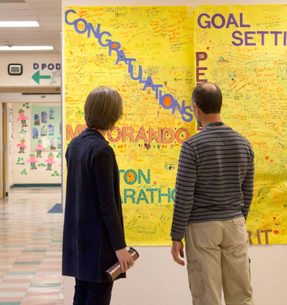 ‘The running makes the music’: Vinland music teacher runs the Boston Marathon