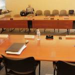 At 2:59 p.m. on April 21, all was in readiness in Room 221 on the second floor of the Olympic College building for a historic meeting: the first time the board of trustees of Western Washington University came to the Poulsbo campus.