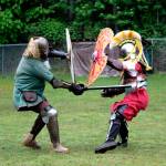SCA members practice one-on-one combat.                                Michelle Beahm / Kitsap News Group